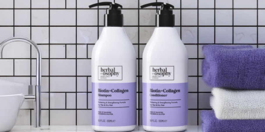 Herbalosophy Biotin + Collagen Shampoo AND Conditioner Set Only $13.49 Shipped on Amazon