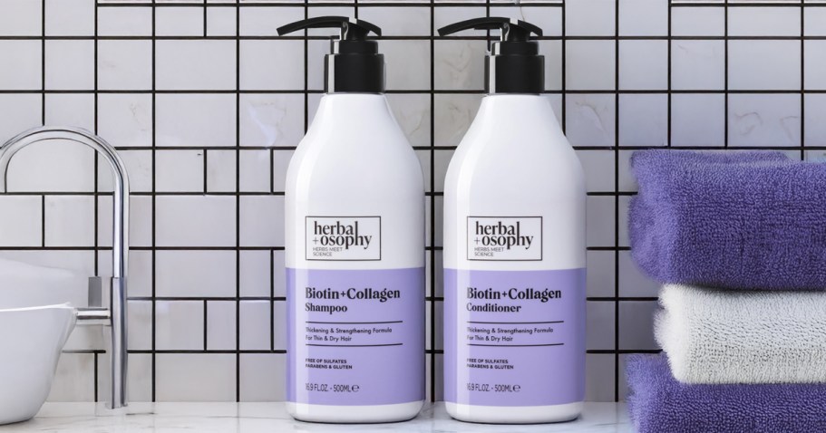 Herbalosophy Biotin + Collagen Shampoo AND Conditioner Set Only $13.49 Shipped on Amazon