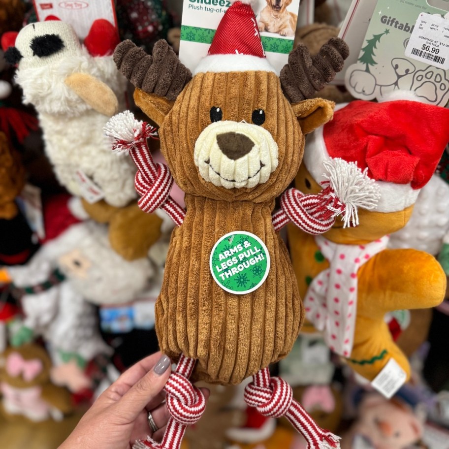 christmas teddy dog toy
