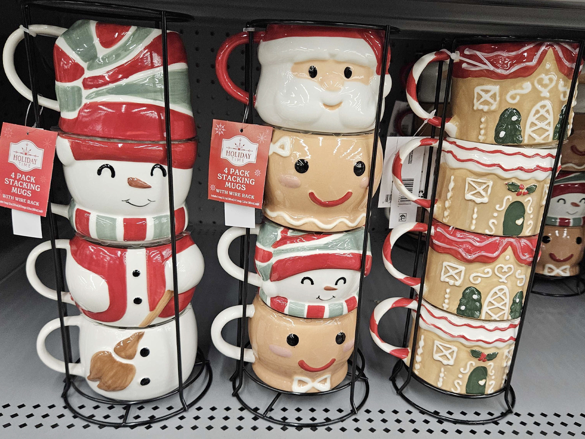 Stackable Christmas Mugs ONLY $9.96 at Walmart