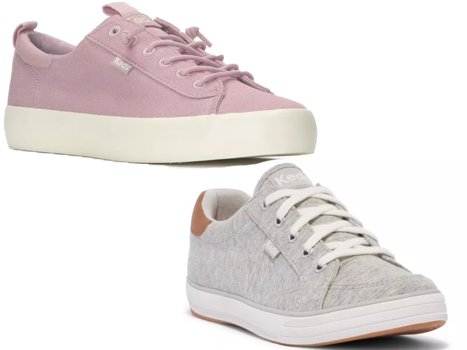 pink and gray keds shoes 