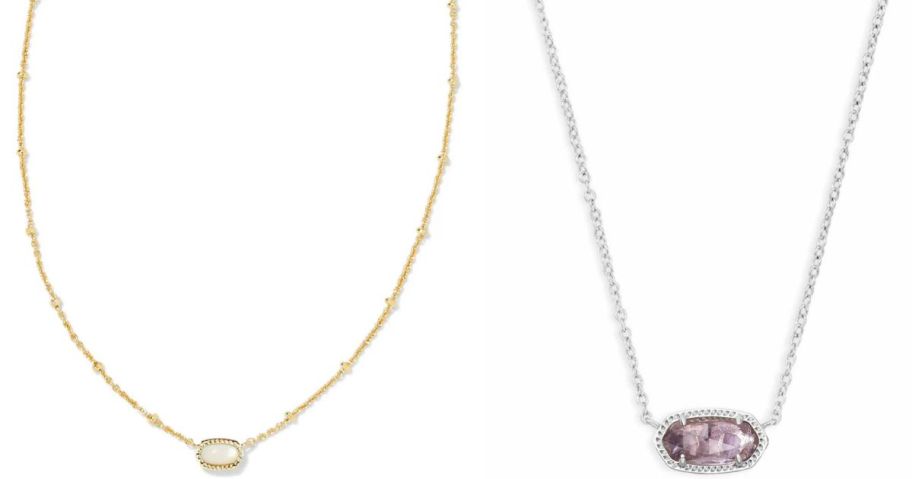 kendra scott mini elisa necklace and stone necklace