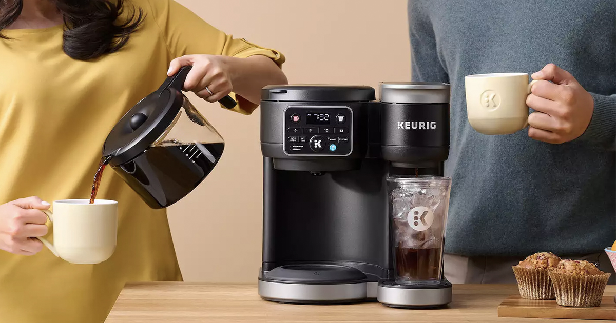 Keurig K Duo Single Serve Carafe Coffee Maker Only 84.99 Shipped Earn 10 Kohl s Cash Reg. 240 Hip2Save