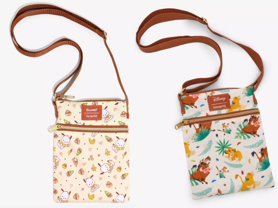 pochacco and simba crossbody bags