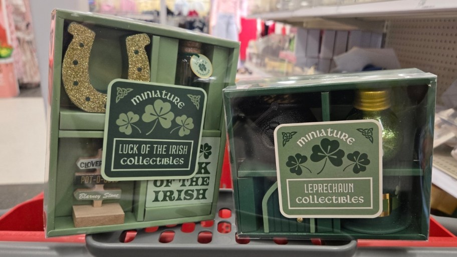 two sets of lucky st pats day collectibles