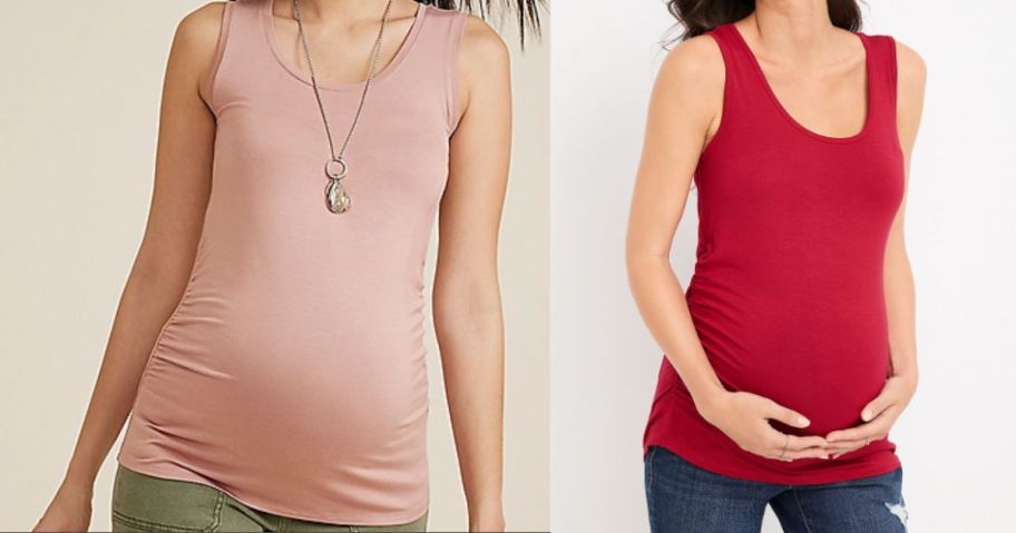 two women wearing maurices Women's Clearance Maternity Clothing