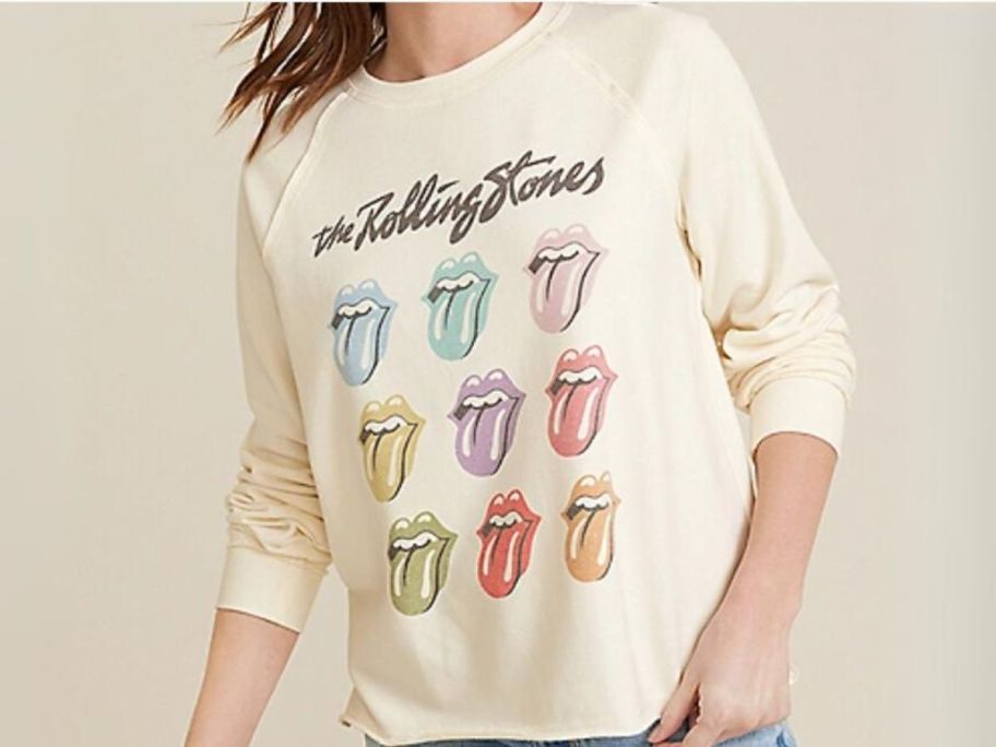 woman wearing maurices Women's Sweatshirt