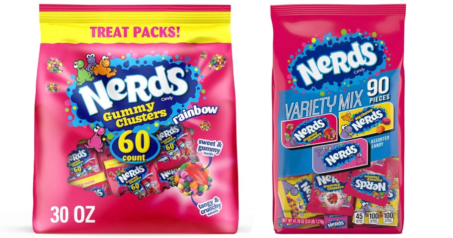two bags of nerds candy 