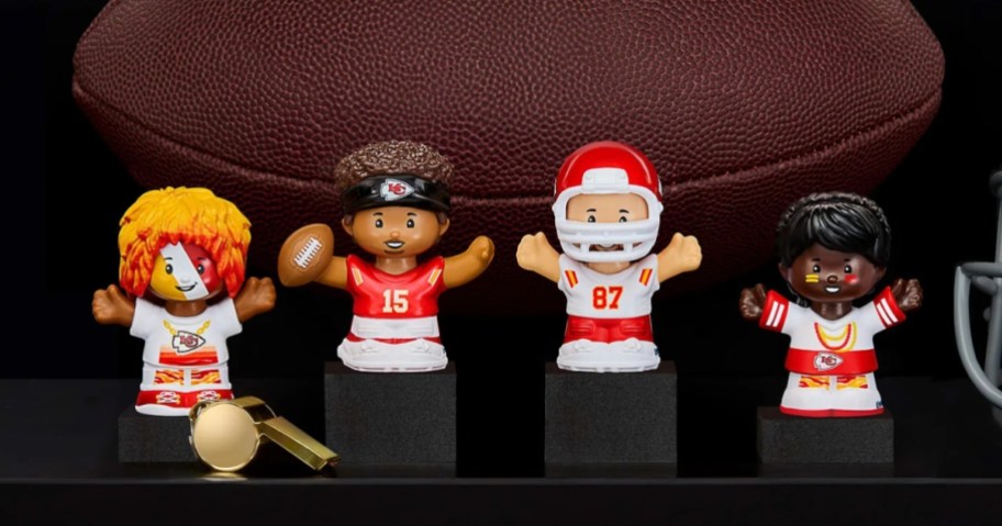 a Kansas City Chiefs NFL Little People Set with a football