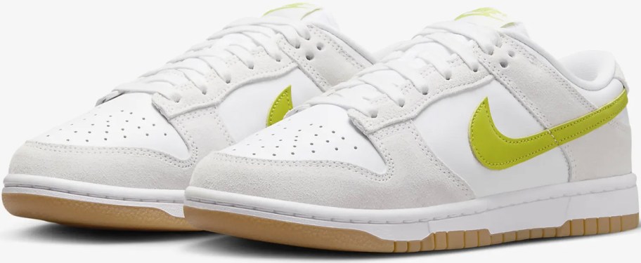 white and green nike dunk low shoe 