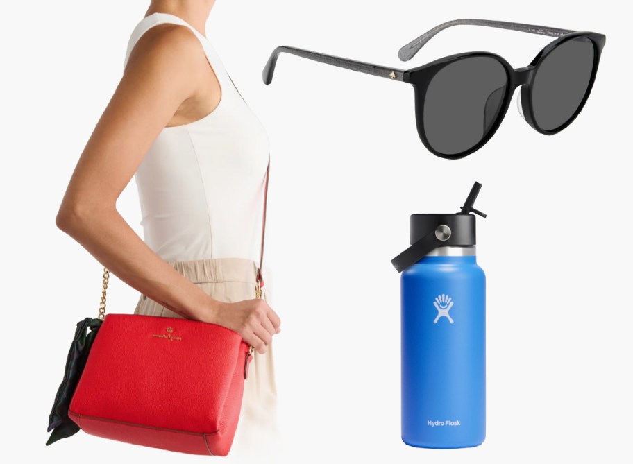 kate spade sunglasses and hydroflask