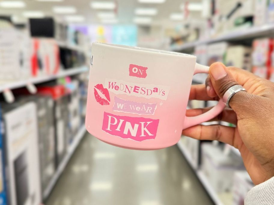 on wednesday we wear pink mug