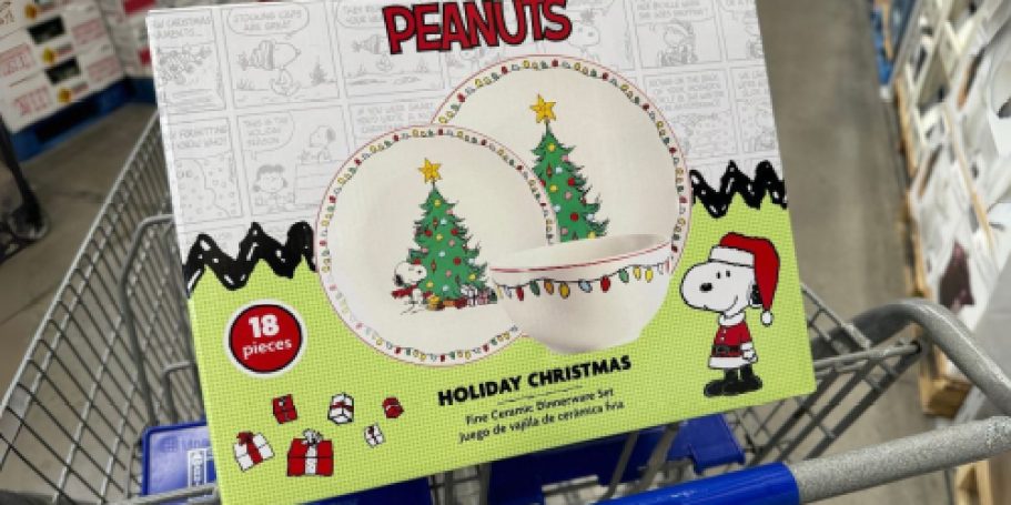 Peanuts Christmas 18-Piece Dinnerware Set Just $39.94 at Sam’s Club