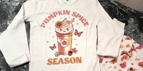 The Children’s Place Pumpkin Spice Matching Pajamas Under $7 on Amazon