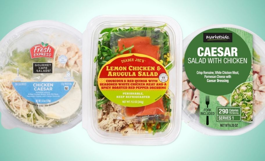 3 prepackaged chicken salads