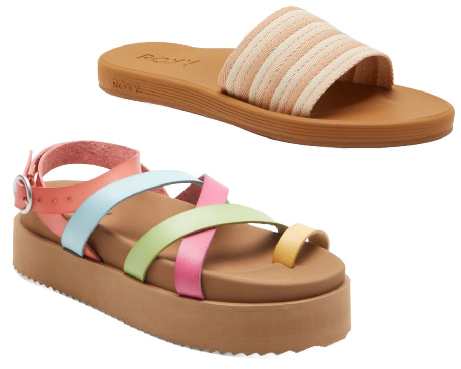 two roxy sandals