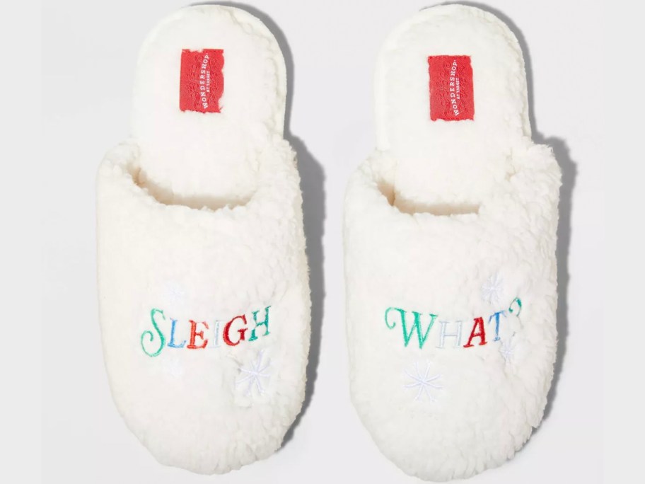 white sleigh what slippers 