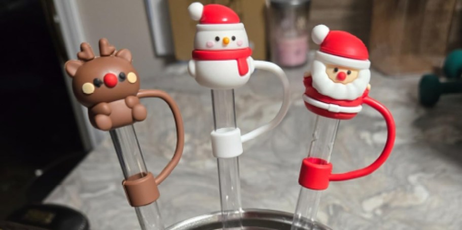 Christmas Straw Cover 6-Piece Set from $3.49 on Amazon (Perfect for Your Stanley!)