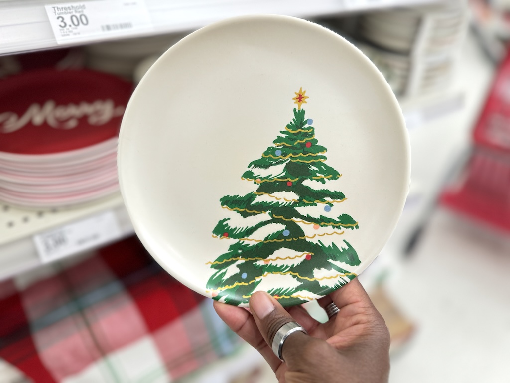 Christmas tree plate at Target 