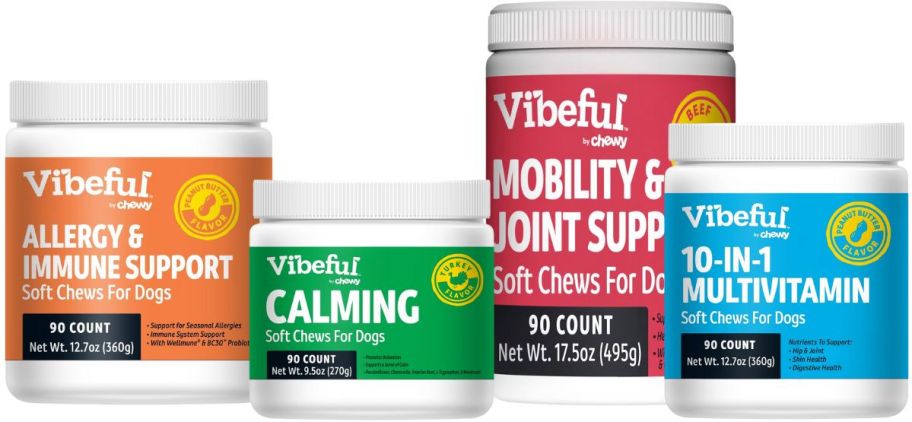 assorted vibeful pet supplements