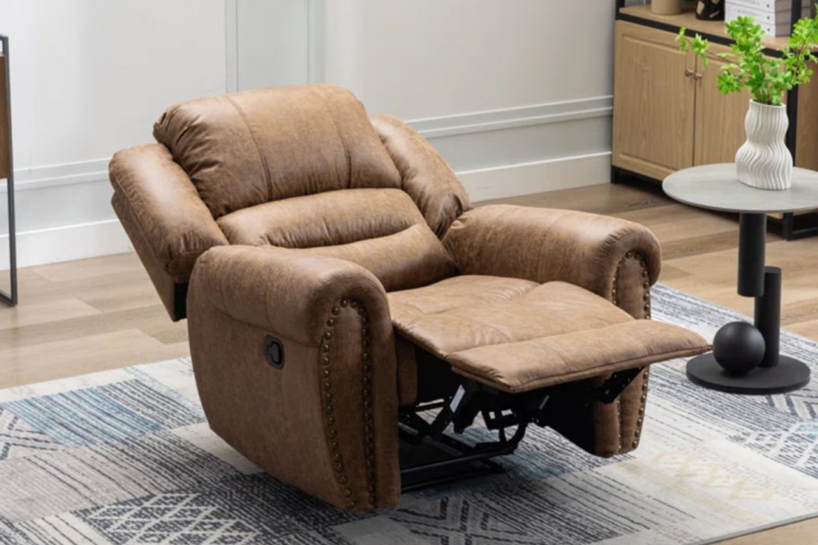 brown recliner chair