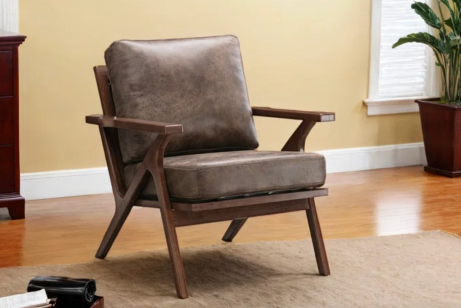 Up to 75% Off Wayfair Chairs | Faux Leather Accent Chair Only $164 ...