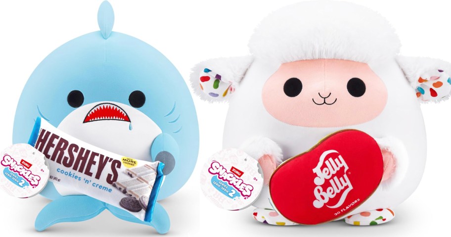 snackles shark and lamb plush 