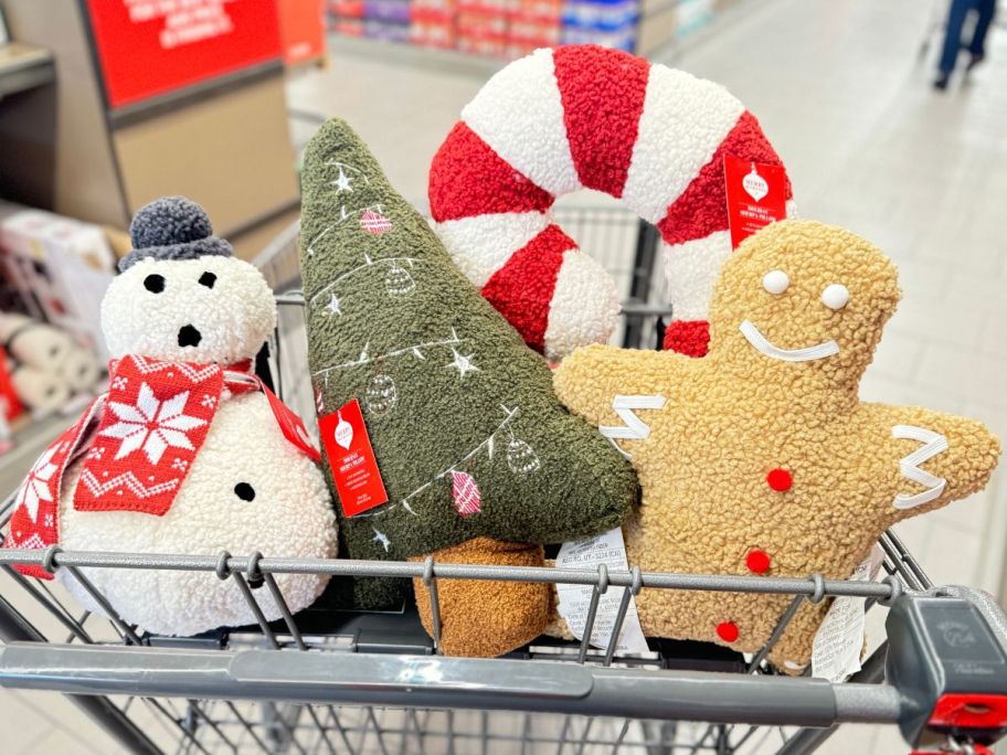 Aldi Holiday Pillows in cart