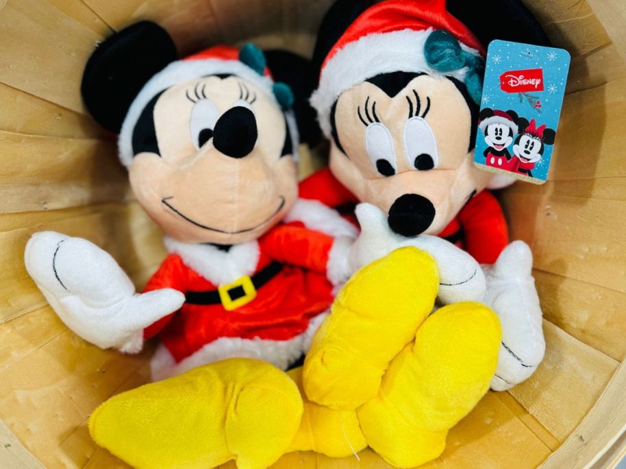 Disney Minnie and Mickey Christmas Pillow Buddies