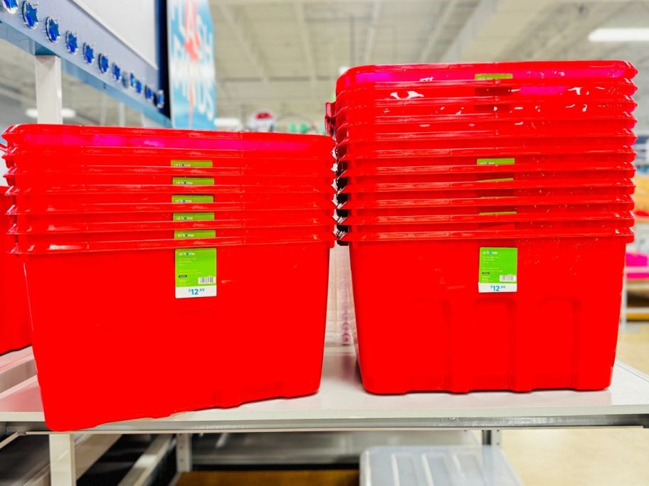 Red Storage Totes