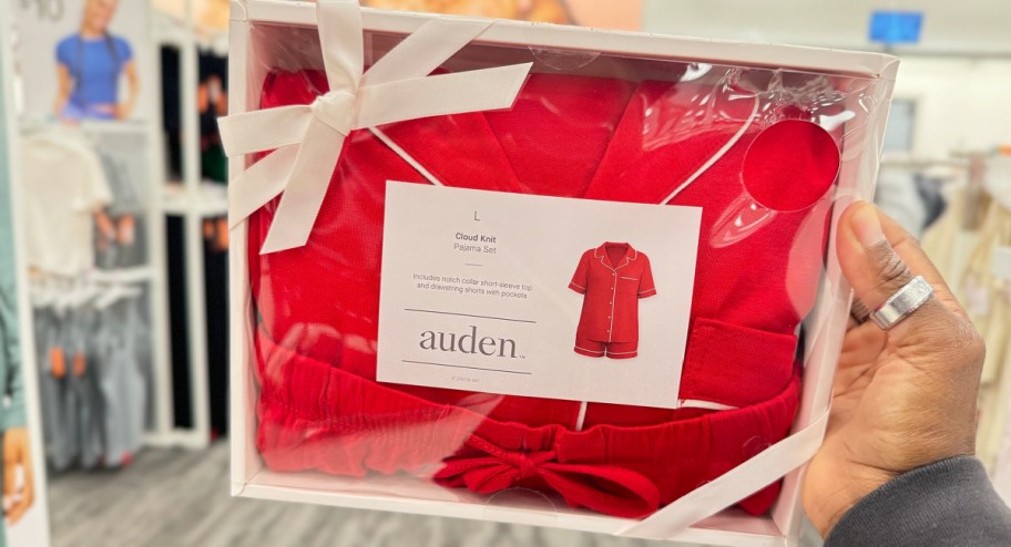 Auden red pajamas gift set