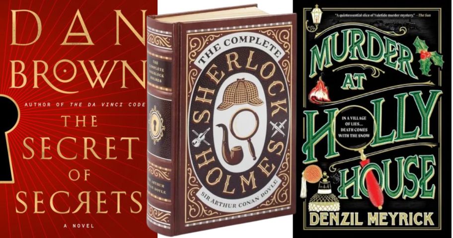 3 books: The Secret of Secrets, Sherlock Holmes, and Murder at Holly House