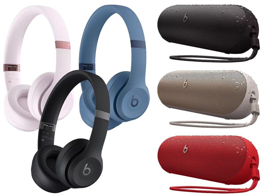 Beats Solo 4 On-Ear Wireless Headphones and Beats Pill Wireless Bluetooth Speaker