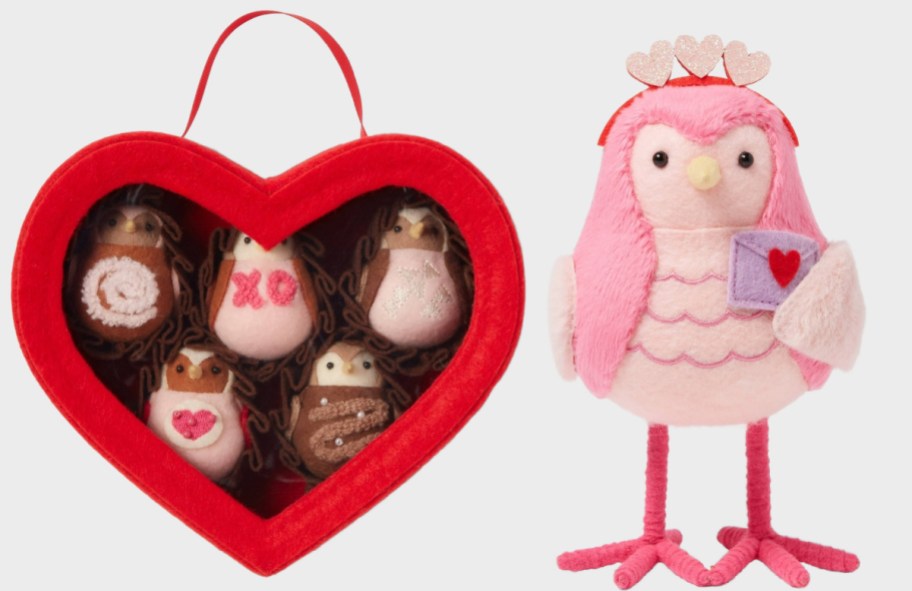 Birds chocolate box and flamingo bird