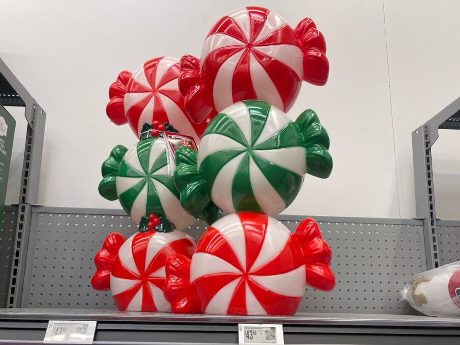 three candies stacked on top of eachother blow molds