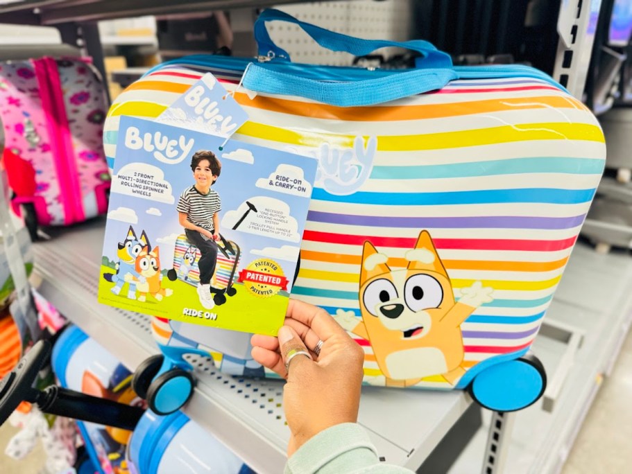 Kids Ride-On Suitcases Just $44 at Walmart (Bluey, Paw Patrol, & More)