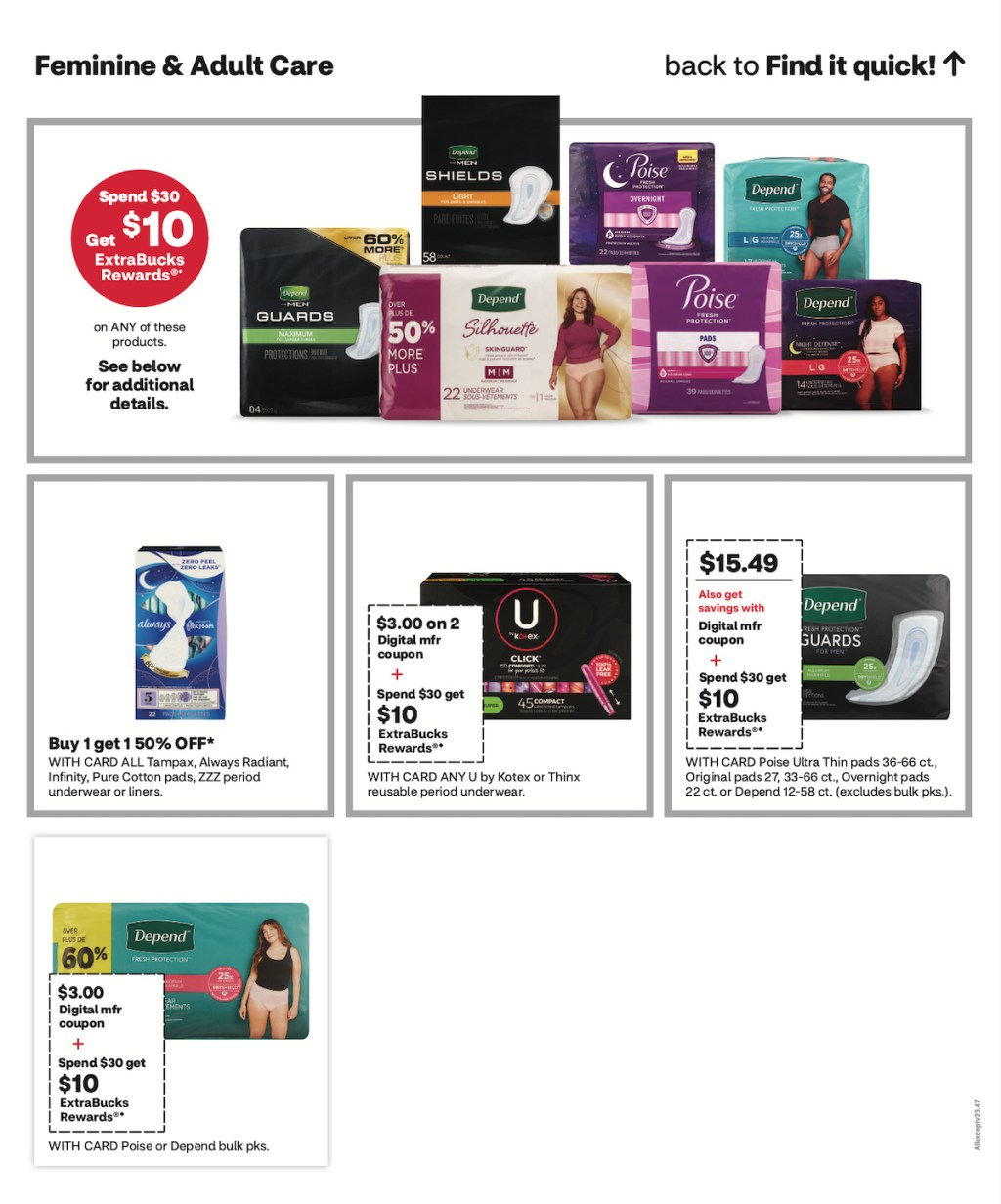 page from CVS ad