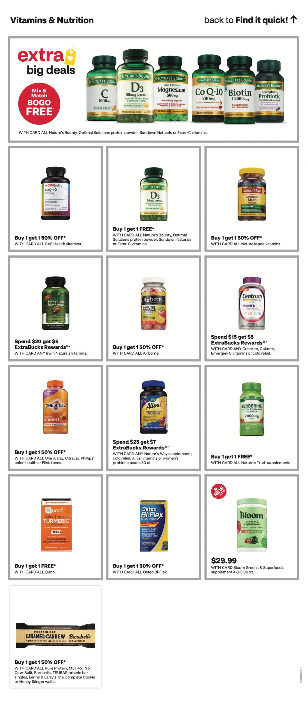 page from CVS ad