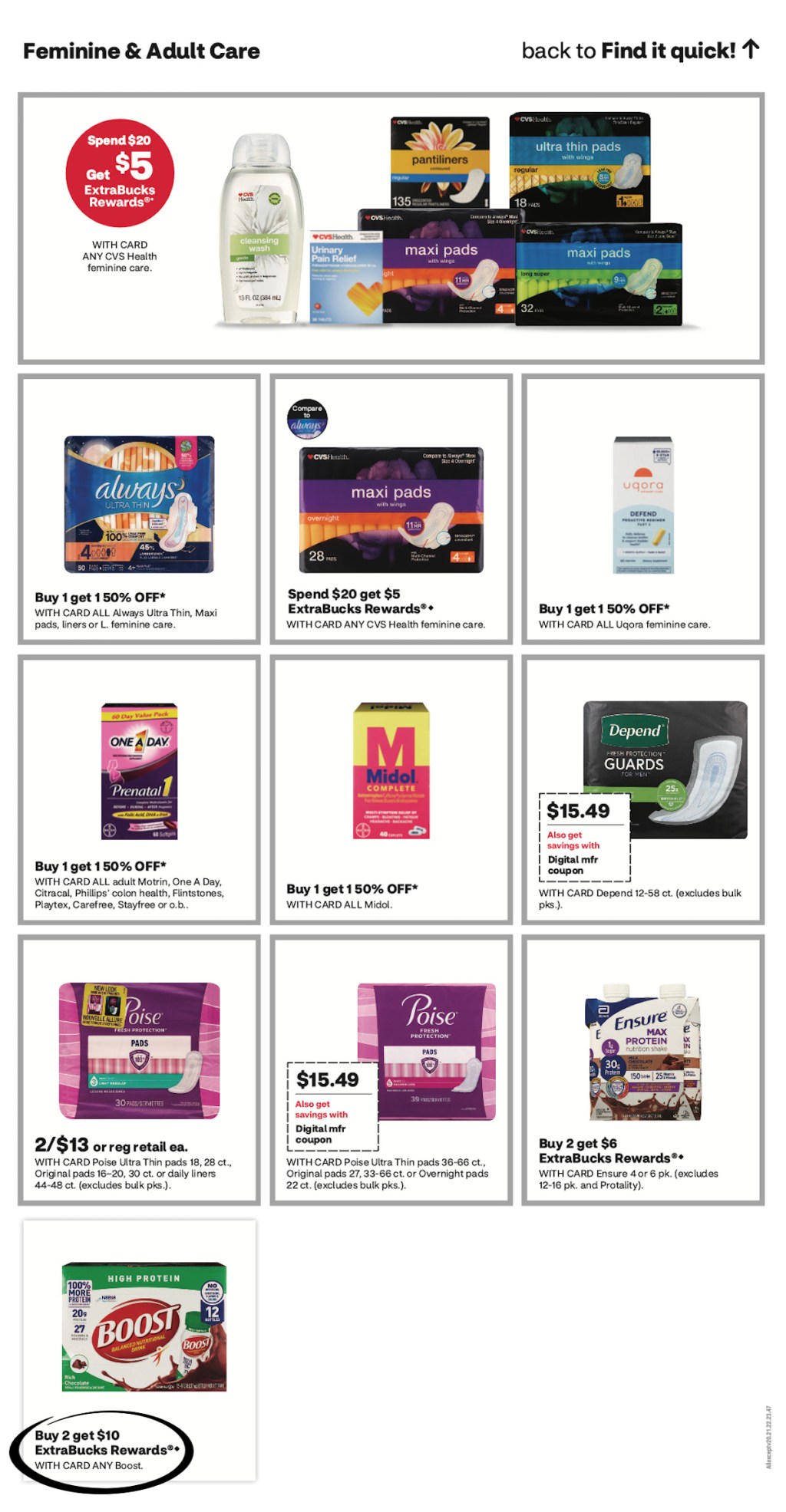 page from CVS ad