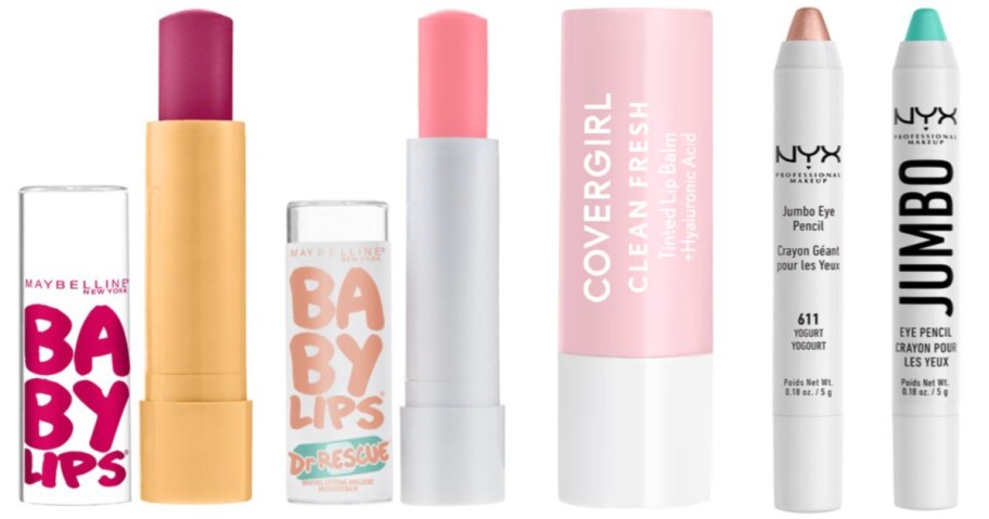 lip balm and eye shadow sticks