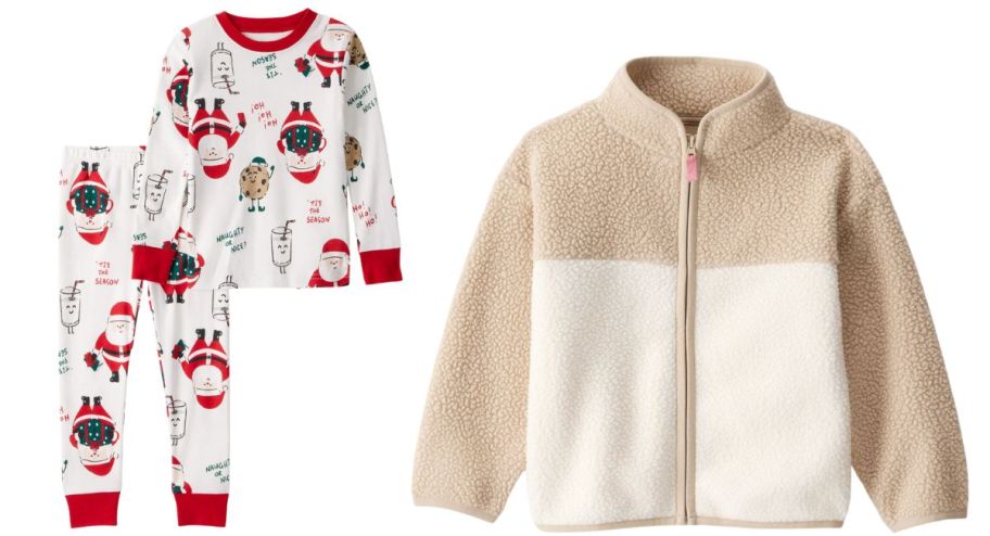 Carter christmas pajamas and jacket 