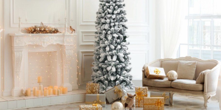 Flocked Pencil Tree 7.5′ Just $49.99 Shipped on Walmart.com (Reg. $119)