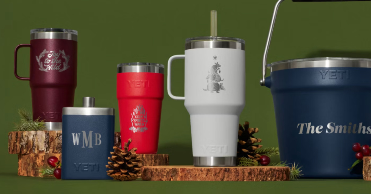 Free Customization on YETI Drinkware + Free Shipping | Personalized Tumblers, Mugs & More from $20