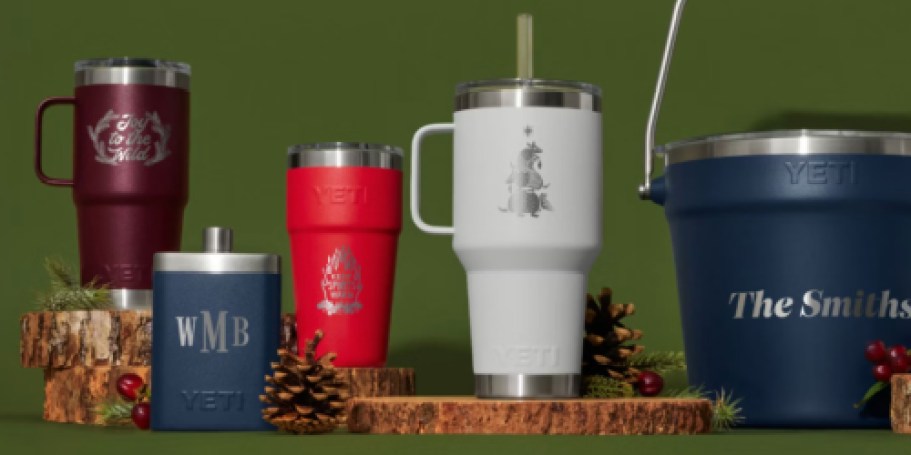 FREE YETI Customization + 30% Off Select Drinkware & Free Shipping (Today Only!)