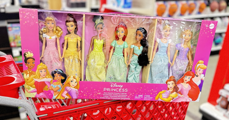 Disney Princess Sparkle Dolls 7 piece Set