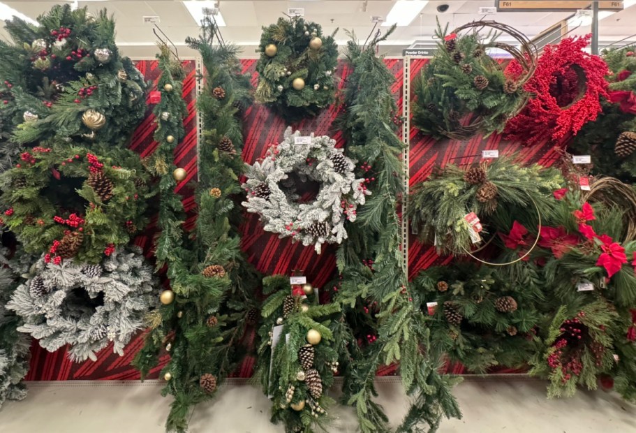 50% Off Christmas Wreaths on Target.com | Styles from $5