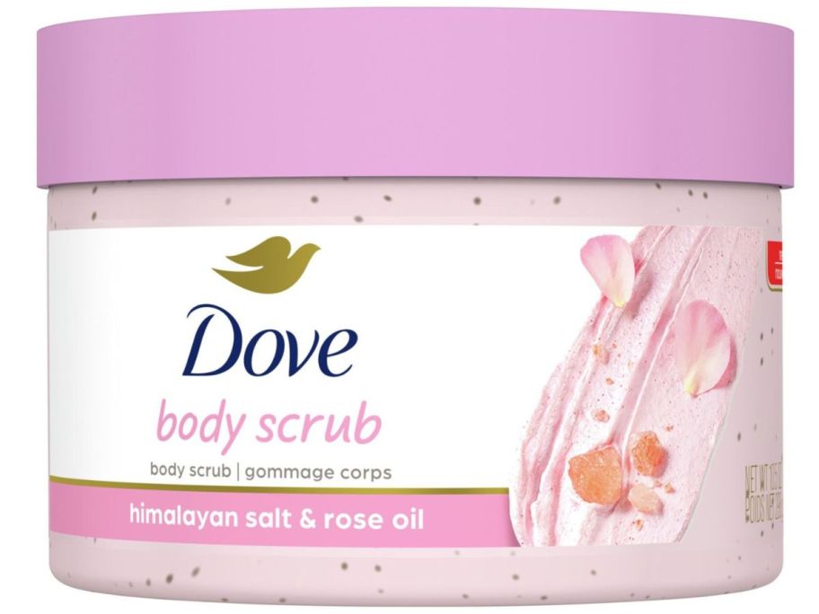 Dove Body Scrub in Himalayan Salt and Rose Oil