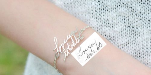 Score 30% Off Custom Jewelry on Etsy | Turn a Handwritten Note into a Bracelet for JUST $30 Shipped