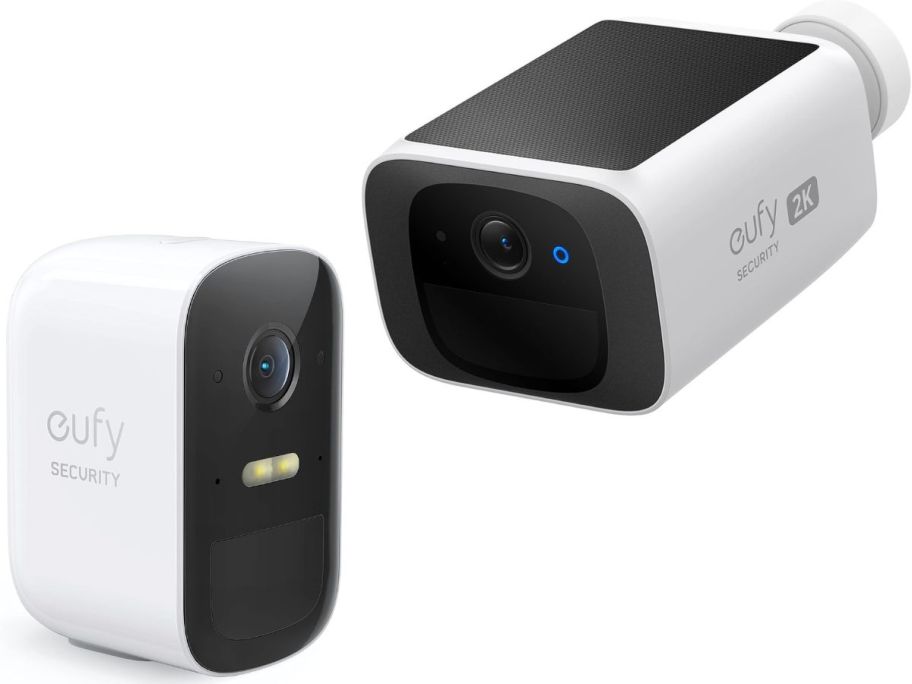 Stock images of two Eufy security cameras