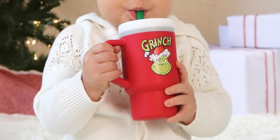 Pre-Order Infantino My First Toddler Grinch Tumbler Only $9.99!